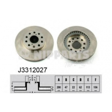 J3312027 NIPPARTS Тормозной диск