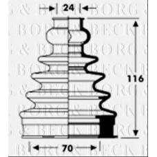 BCB2796 BORG & BECK Пыльник, приводной вал