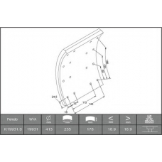 K19931.0-F3653 FERODO Комплект тормозных башмаков, барабанные тормоза