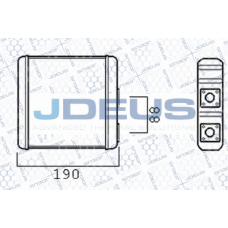 219M09 JDEUS Теплообменник, отопление салона
