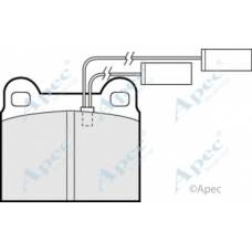 PAD485 APEC Комплект тормозных колодок, дисковый тормоз