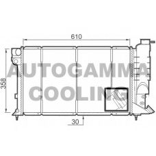100228 AUTOGAMMA Радиатор, охлаждение двигателя
