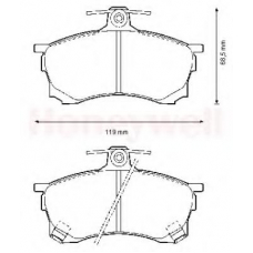 571942B BENDIX Комплект тормозных колодок, дисковый тормоз