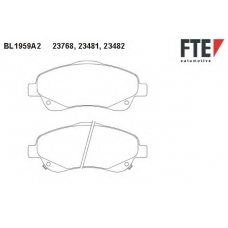 BL1959A2 FTE Комплект тормозных колодок, дисковый тормоз