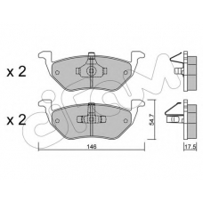 822-907-0 CIFAM Комплект тормозных колодок, дисковый тормоз