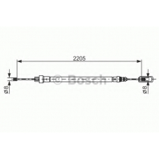 1 987 477 524 BOSCH Трос, стояночная тормозная система