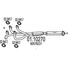 01.10270 MTS Труба выхлопного газа