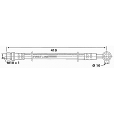 FBH6508 FIRST LINE Тормозной шланг