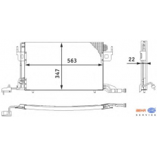 8FC 351 317-011 HELLA Конденсатор, кондиционер