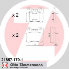 21857.170.1 ZIMMERMANN Комплект тормозных колодок, дисковый тормоз