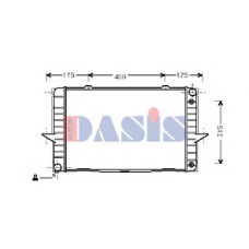 220530N AKS DASIS Радиатор, охлаждение двигателя