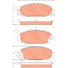 GDB7589 TRW Комплект тормозных колодок, дисковый тормоз