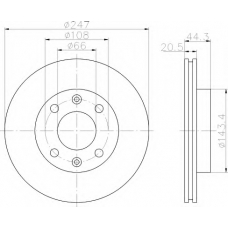 8DD 355 101-081 HELLA Тормозной диск