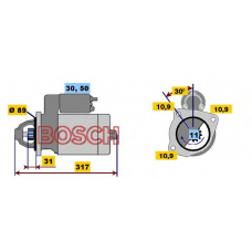 0 001 231 010 BOSCH Стартер