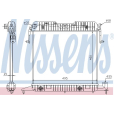 63042 NISSENS Радиатор, охлаждение двигателя