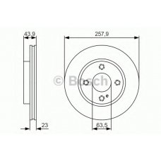 0 986 479 S38 BOSCH Тормозной диск