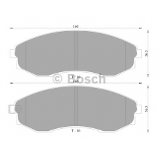 0 986 AB3 035 BOSCH Комплект тормозных колодок, дисковый тормоз