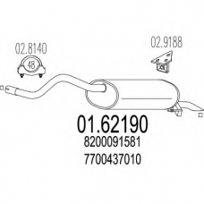 01.62190 MTS Глушитель выхлопных газов конечный