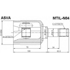MTIL-N84 ASVA Шарнирный комплект, приводной вал