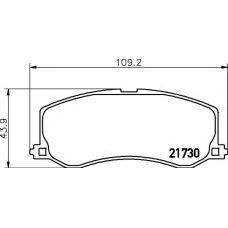 8DB 355 016-811 HELLA Комплект тормозных колодок, дисковый тормоз