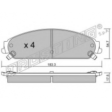 7330 TRUSTING Комплект тормозных колодок