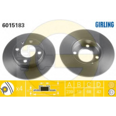 6410195 GIRLING Комплект тормозов, дисковый тормозной механизм