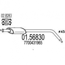 01.56830 MTS Средний глушитель выхлопных газов