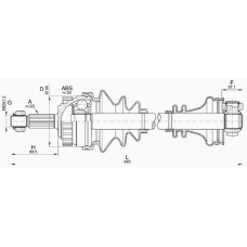 DRS6251.00 OPEN PARTS Приводной вал