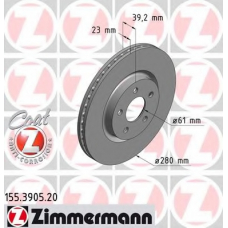 155.3905.20 ZIMMERMANN Тормозной диск