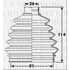 BCB6287 BORG & BECK Пыльник, приводной вал