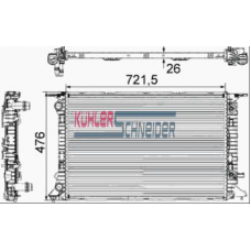 5000021 KUHLER SCHNEIDER Радиатор, охлаждение двигател