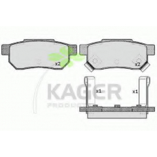35-0301 KAGER Комплект тормозных колодок, дисковый тормоз