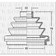BCB2110 BORG & BECK Пыльник, приводной вал