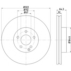 8DD 355 121-481 HELLA Тормозной диск