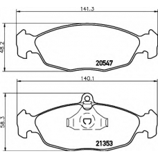 8DB 355 007-531 HELLA Комплект тормозных колодок, дисковый тормоз