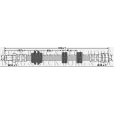 BBH6657 BORG & BECK Тормозной шланг