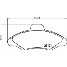 8DB 355 019-041 HELLA PAGID Комплект тормозных колодок, дисковый тормоз