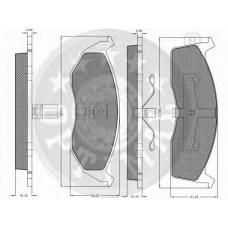 9883 OPTIMAL Комплект тормозных колодок, дисковый тормоз