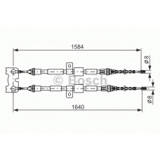 1 987 477 345 BOSCH Трос, стояночная тормозная система