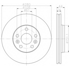 8DD 355 116-451 HELLA Тормозной диск