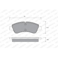 151-1323 WEEN Комплект тормозных колодок, дисковый тормоз