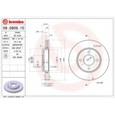 09.5809.10 BREMBO Тормозной диск