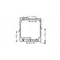 ME2195 AVA Радиатор, охлаждение двигателя