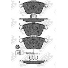 PN0399W NiBK Комплект тормозных колодок, дисковый тормоз