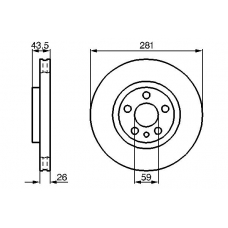 0 986 478 812 BOSCH Тормозной диск