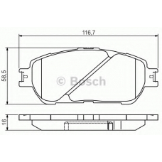 0 986 495 160 BOSCH Комплект тормозных колодок, дисковый тормоз