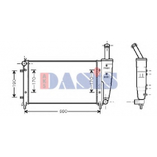 080071N AKS DASIS Радиатор, охлаждение двигателя