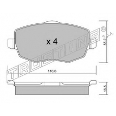 544.0 TRUSTING Комплект тормозных колодок, дисковый тормоз