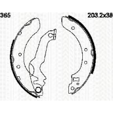 8100 16365 TRISCAN Комплект тормозных колодок
