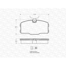 363702160844 MAGNETI MARELLI Комплект тормозных колодок, дисковый тормоз